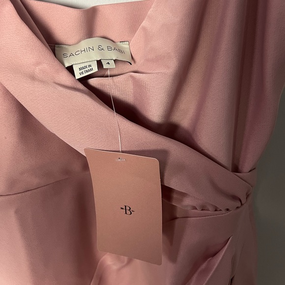 NWT Sachin & Babi Freya Charmeuse Maxi Dress 4 Dusty Rose - Picture 5 of 16